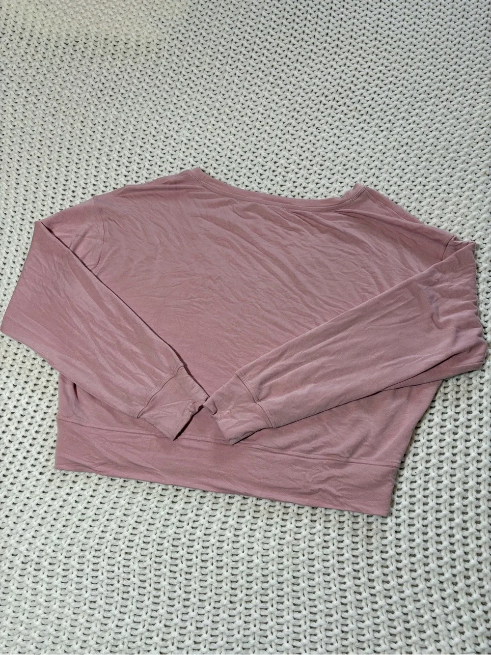lululemon BeCalm scoop neck pullover in pink haze size small